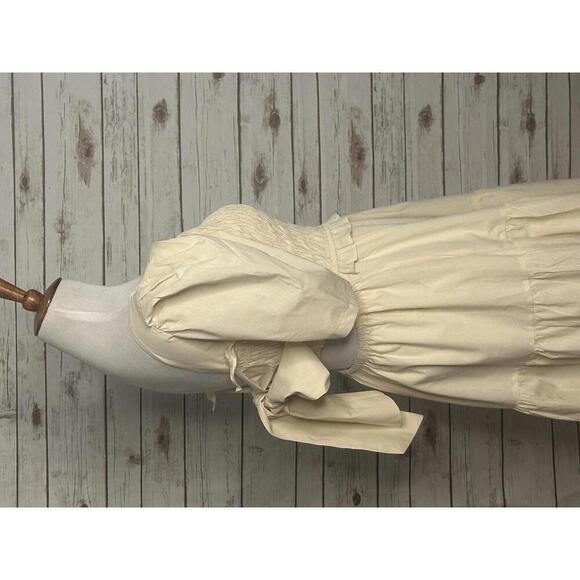 The Post cream fairycore cottagecore cotton mulit-tiered maxi dress Size Small - Picture 6 of 10